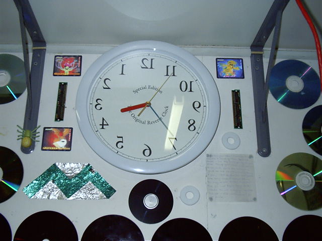 No, time is not backwards in my house. Just my clock. Also putting RAM to good use there.