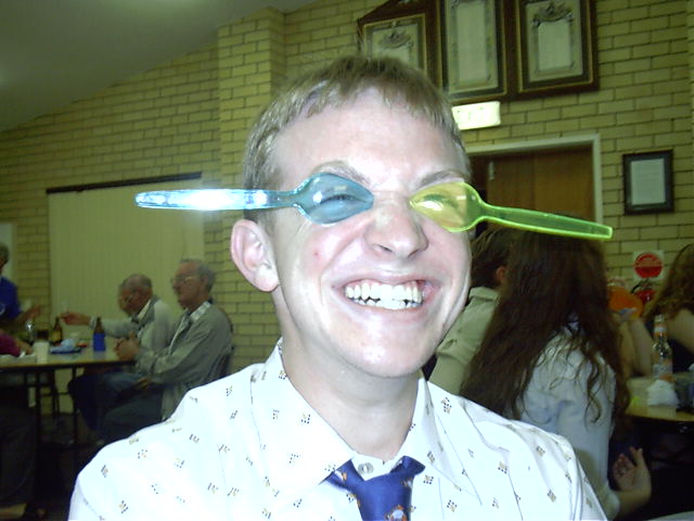 Andrew and his funky new glasses