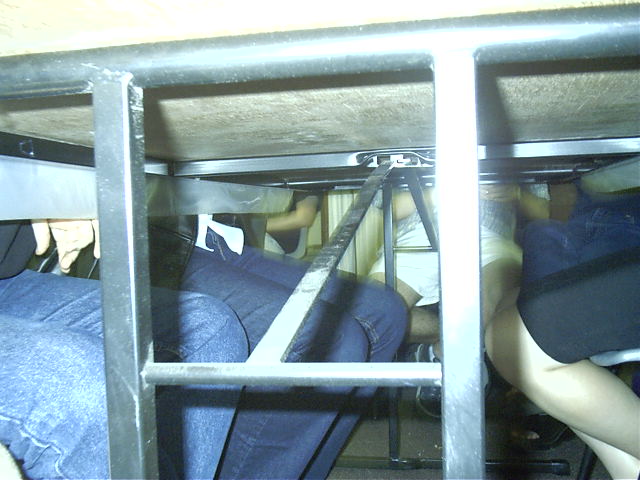 Under the table hardcore action