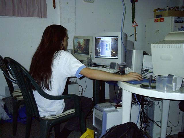 Back at the LAN which continued without me, Macabre has his new 1700 AthlonXP