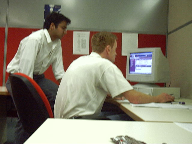 Amid and Brent work while i watch