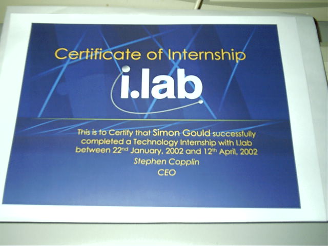 Free certificate