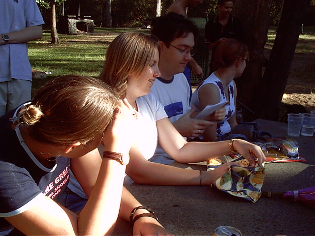 Siempre, Alegrya, Fatty and Katie BBQ it up.