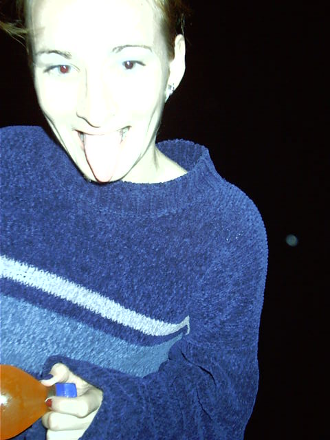 Peacelily attacks the camera.