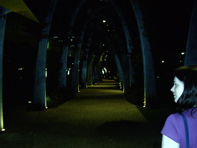 Tanya and I walk the spine at Southbank.