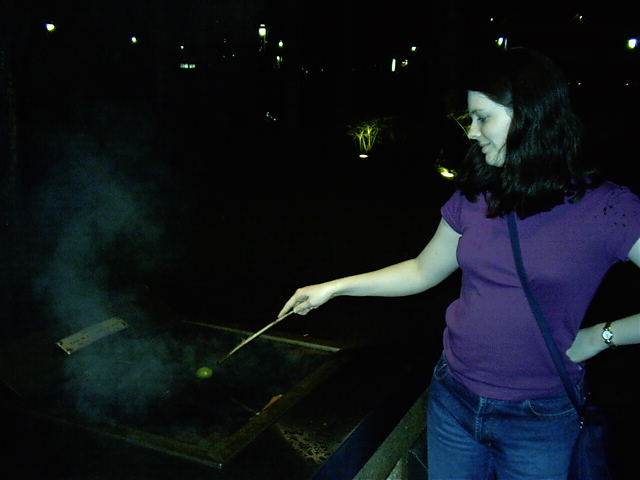 Tanya, BBBQ artist. (The extra B is for BBargain [thatextra B is a typo])