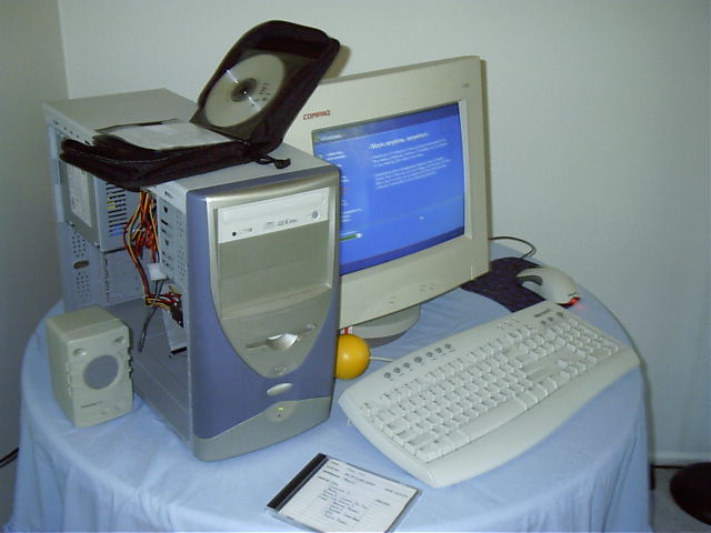Her computer gets a new HDD and XP reinstalled