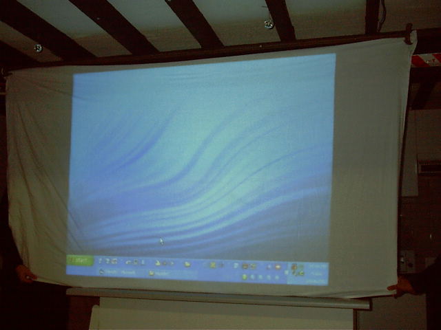 Later, Steve brings over his projector of love