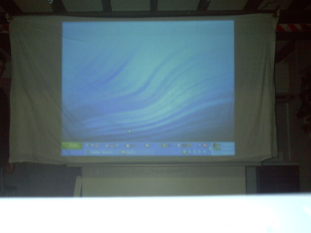 Thats a huge screen, and Draxy, Steve and I watched The Big Lebowski on it
