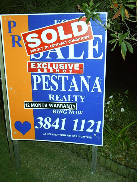 Our house is sold