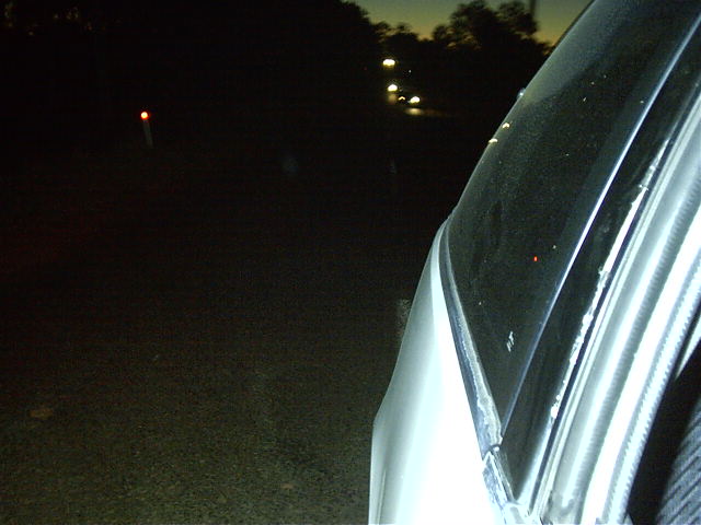 Behind me. 'Eat my dust!'
