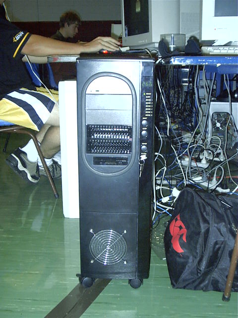 Front of it.