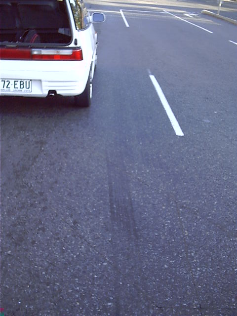I think he skidded a good 3m before I hit him