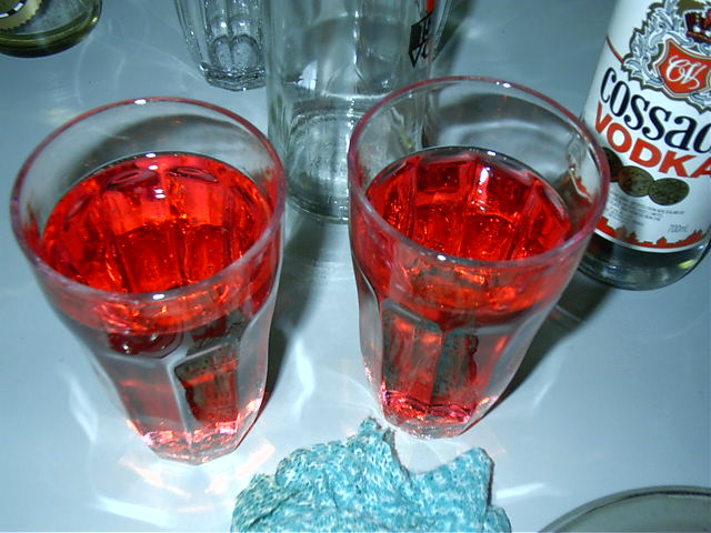 After 8 half glasses of Cowboys, we ended with a gentle raspberry and vodka