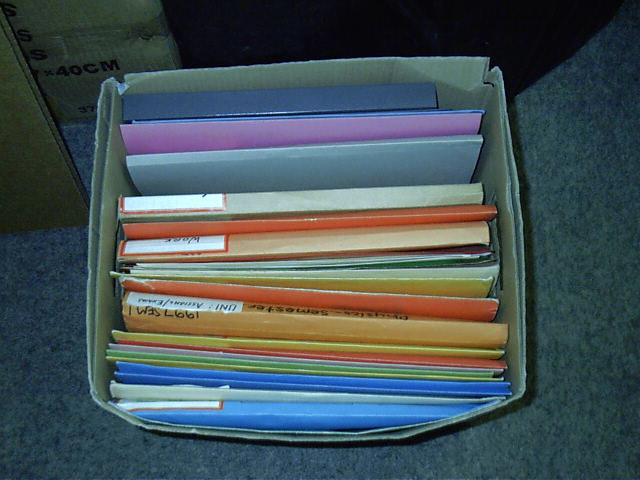 Paper work sorted and filed