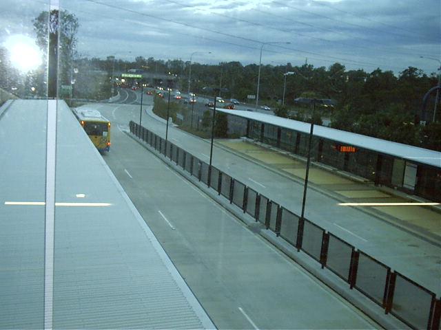 The busway looking south