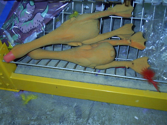 Tastes like chicken.... and rubber....