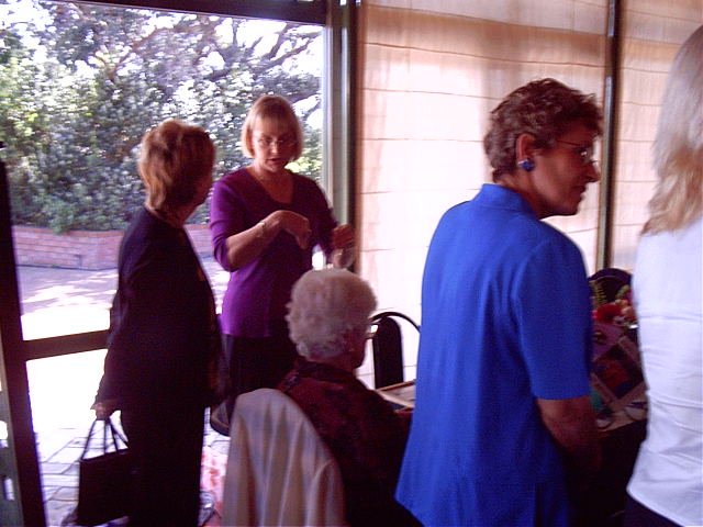 Mum talks to old friends and family