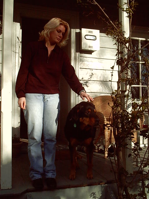 Juilet and her 'little' dog