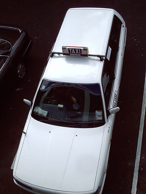 Taxi arrives