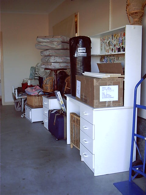 The garage is gradually filled