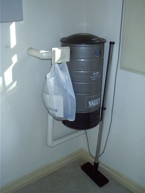 The built in house vacuum