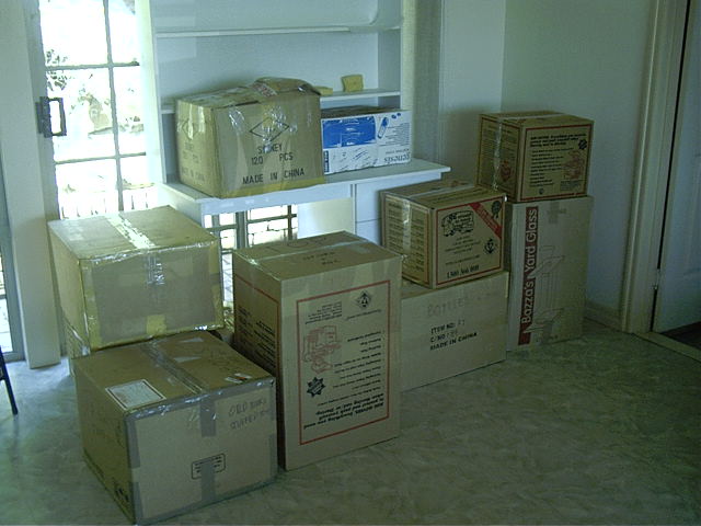 Still heaps of boxes left to sort