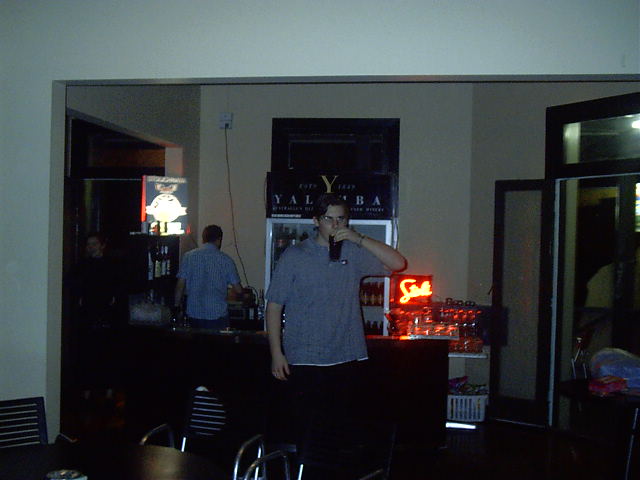 Josh gets a drink