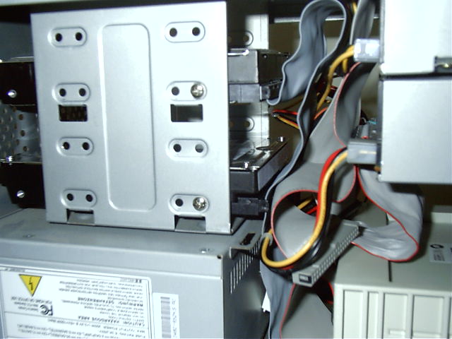 The 2 extra HDDs and other drives, what a mess