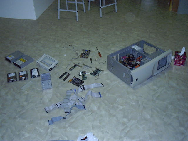 My computer in bits after the power supply died
