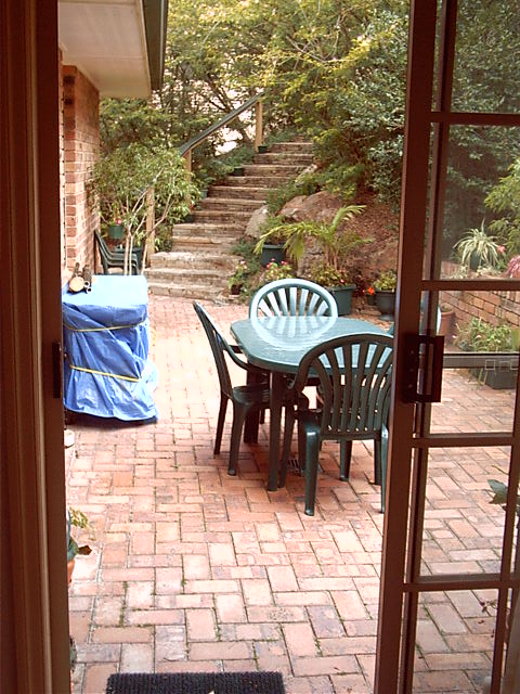 Out the back