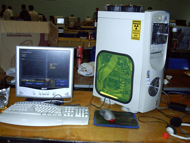Shawn's funky case and LCD monitor