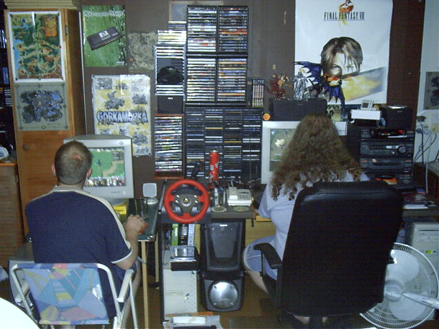 Aaron and his wall of stuff