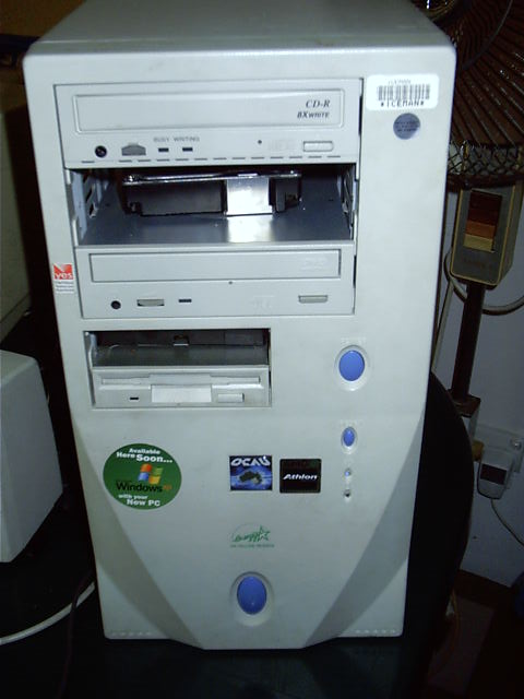 The front of his system.