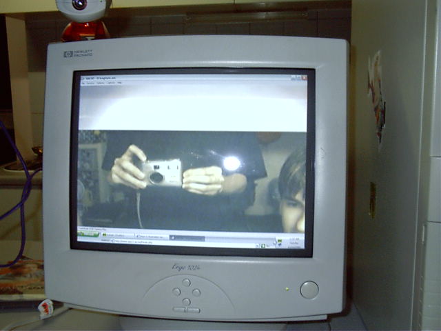 Mantis takes a picof the screen showing a pic of the camera. (woah!)