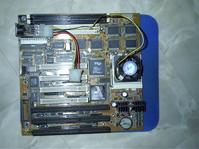 Draxy gave me a p120 cpu and motherboard for leechbox, but it was faulty