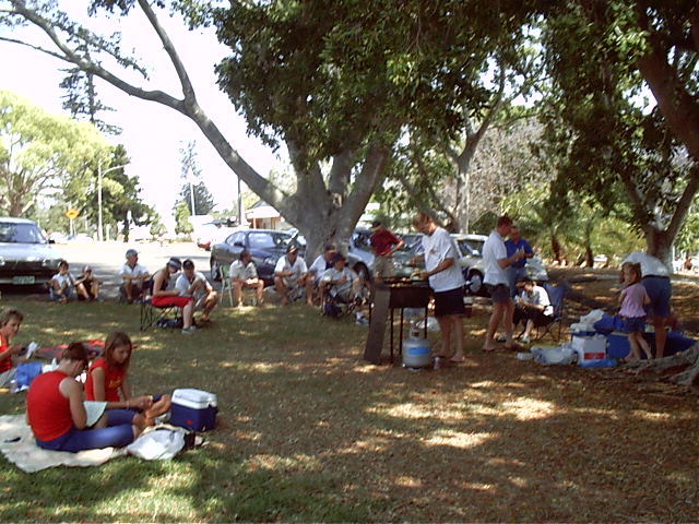 Everyone enjoys the lunch