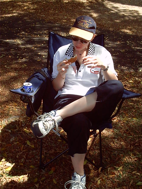 Megan relaxes
