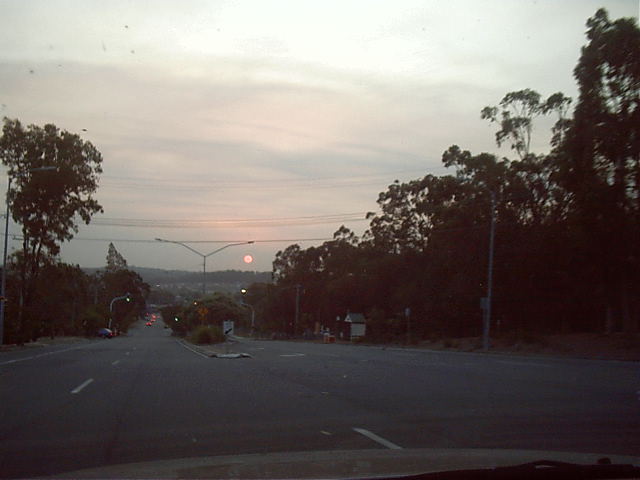 Springwood Road and the sunsets on way to another movie