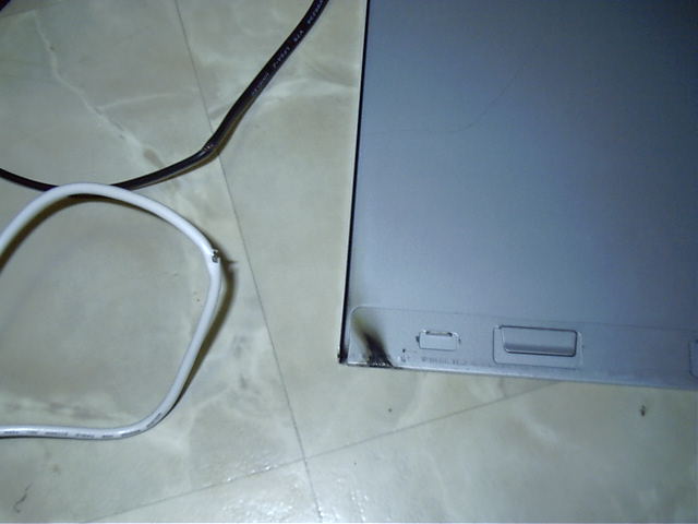 Opps, mental note, don't drop panel thru power cables
