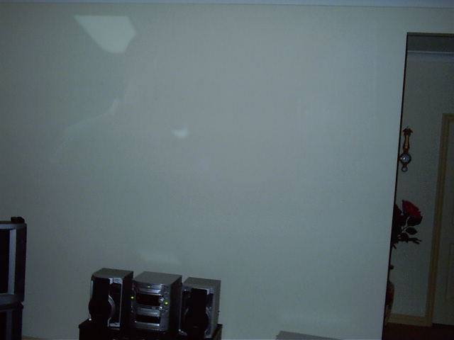 Hard to see, but about 3m x 2m and stero booming underneauth