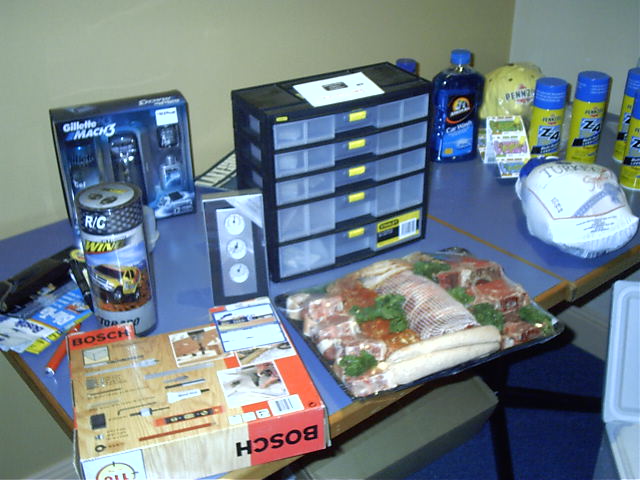 Raffle prizes