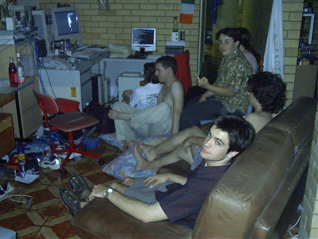 Almost everyone settles in to watch Harry Potter 2