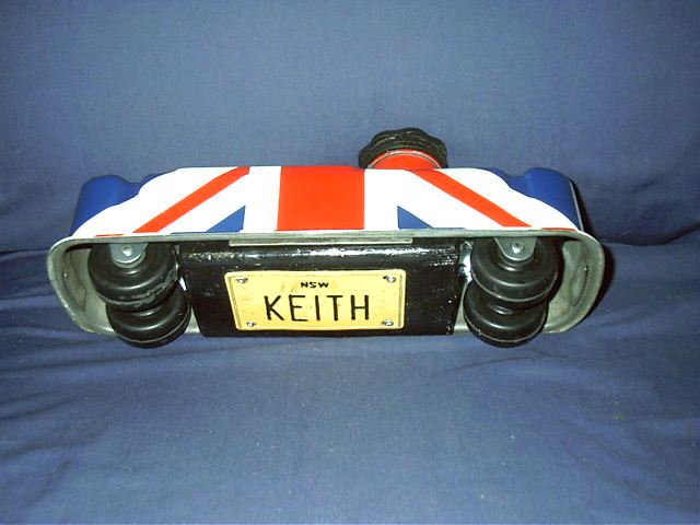 And a licence plate in this case