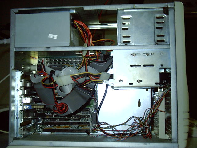 Inside the box.