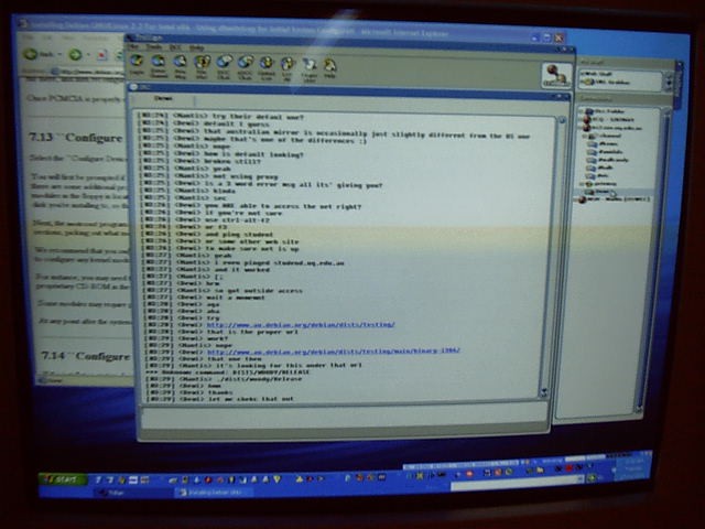 Dewi helps me with install via IRC.