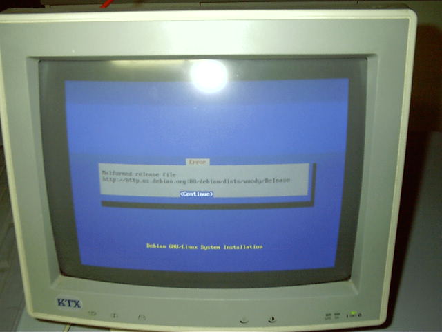 Grrr, Error. None of the install FTPs I give it work.
