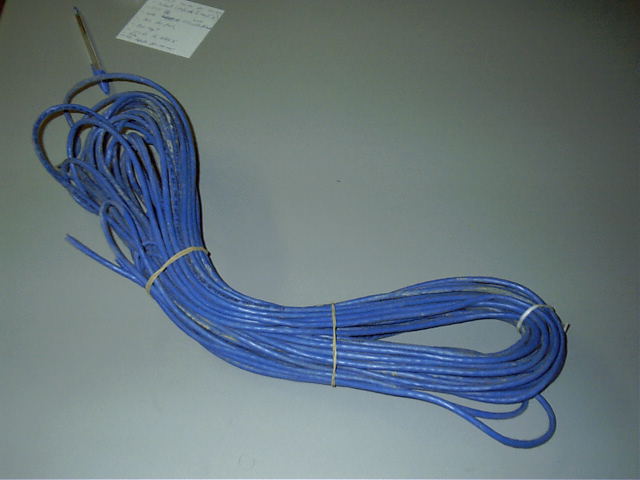 Dad brings home more cable from work. About 40m of it.
