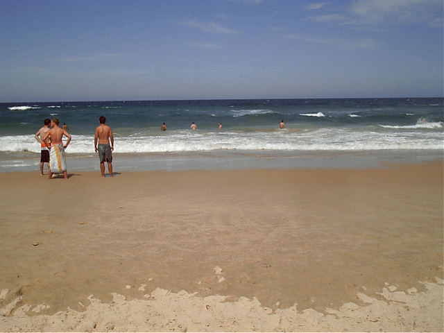 The surf is a little rough