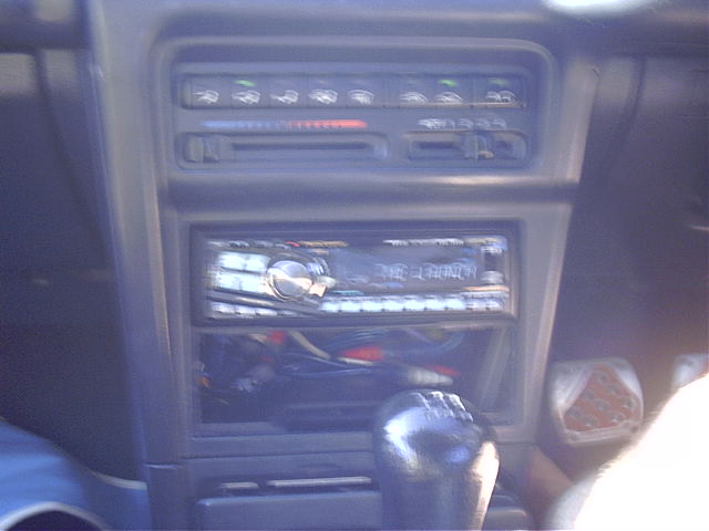 The stereo. Even displays track names ('The Launch')
